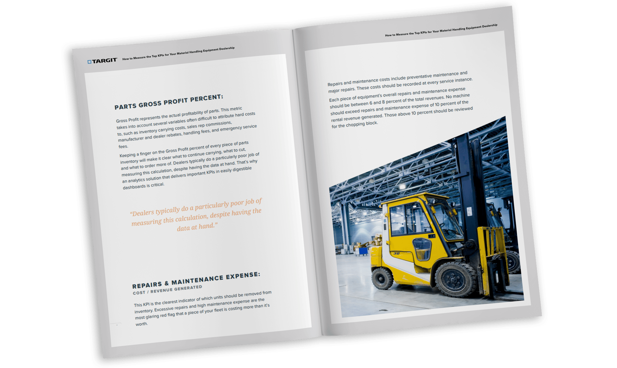 How to Measure the Top KPIs for Your Material Handling Equipment Dealership