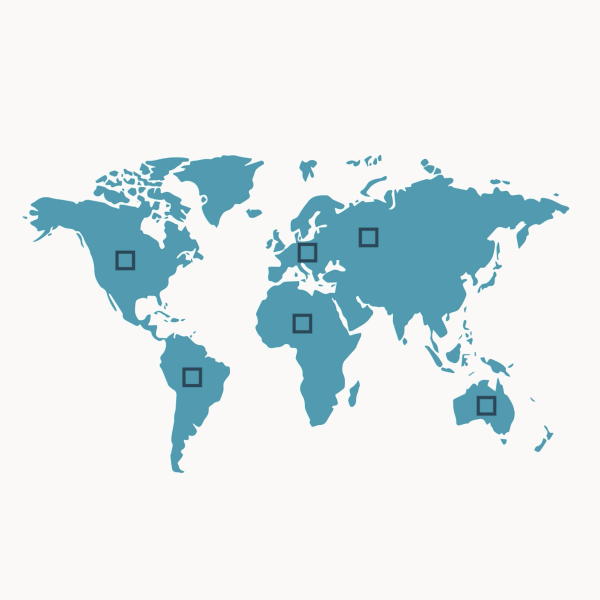 Worldmap illustration with TARGIT presence