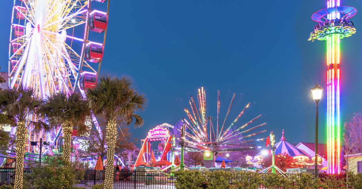 Thrilling carnival rides at Myrtle Beaches Boardwalk