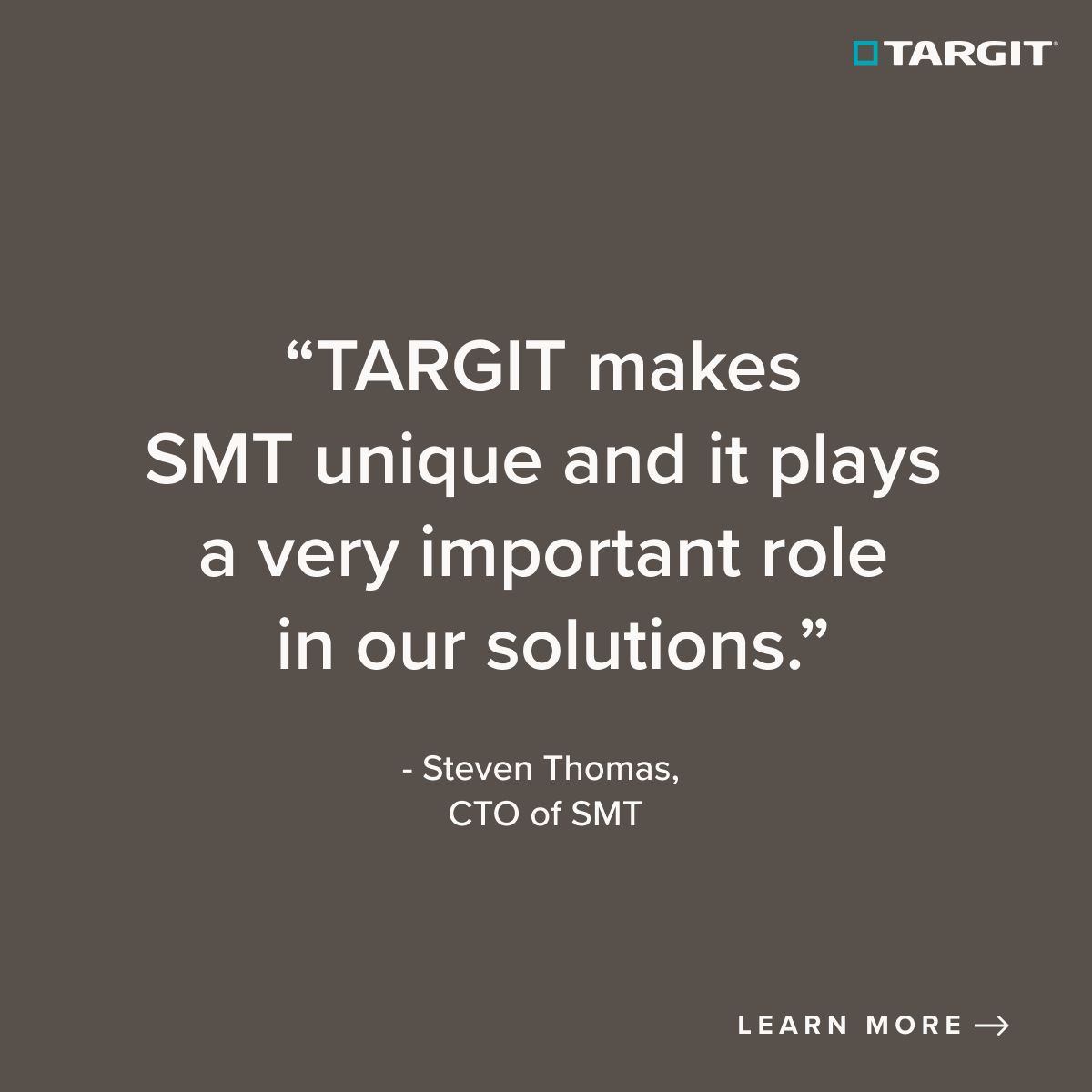 


                              

SMT Data Provides Measurable Impact with TARGIT's 2021 Release
