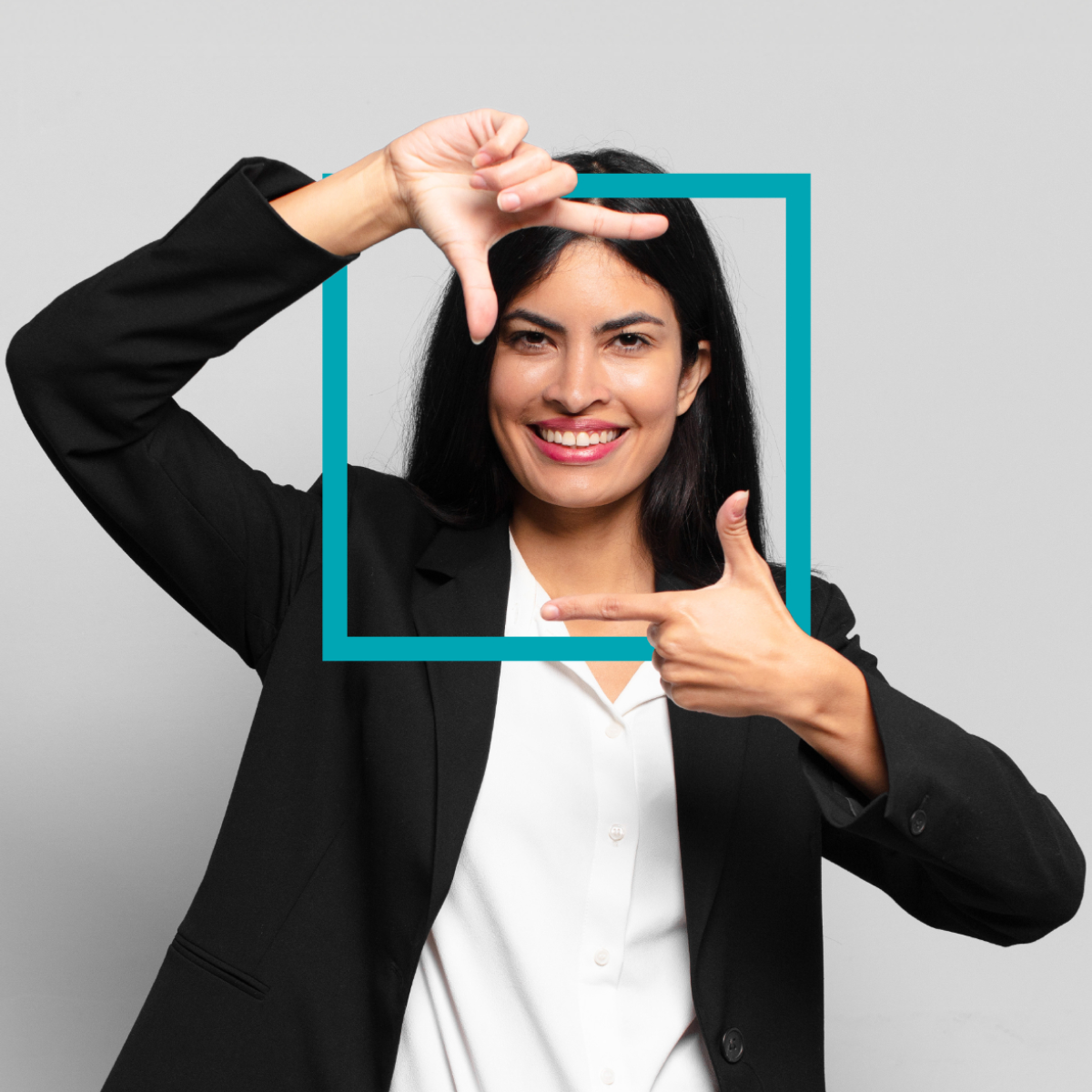Woman making square with hands - Feature Highlight